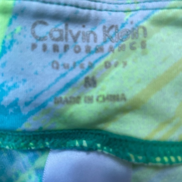 CALVIN Klein 3/4 length green funky tights size m - Picture 3 of 4